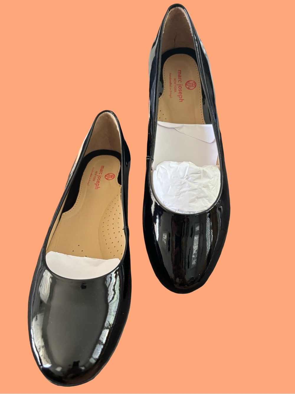 Marc Joseph Black Patent Leather Women's Ballet Flats